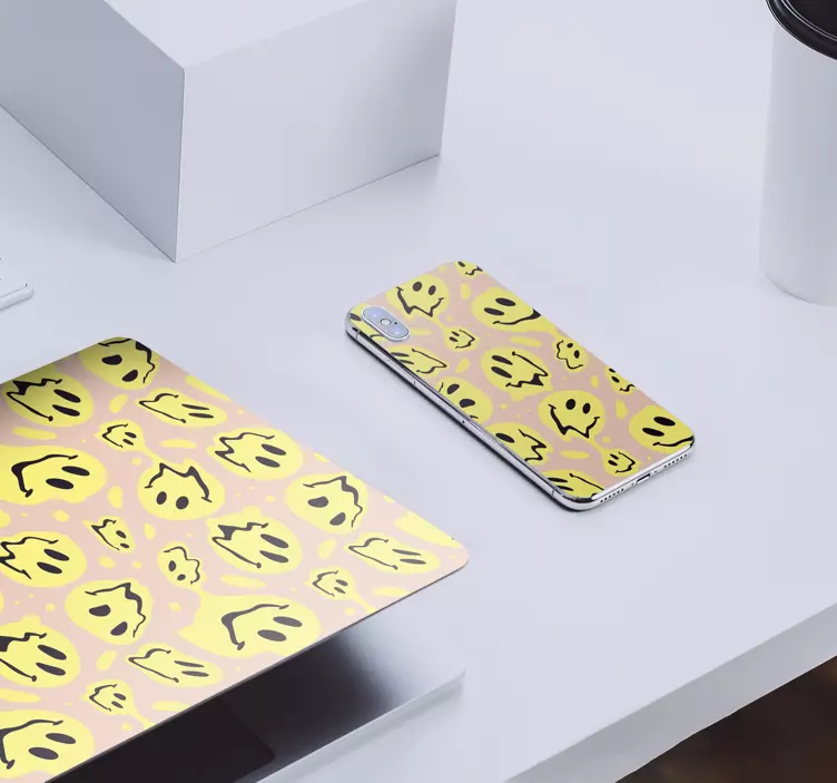 Smilende spøgelsesmønster wallsticker dyr - TenStickers