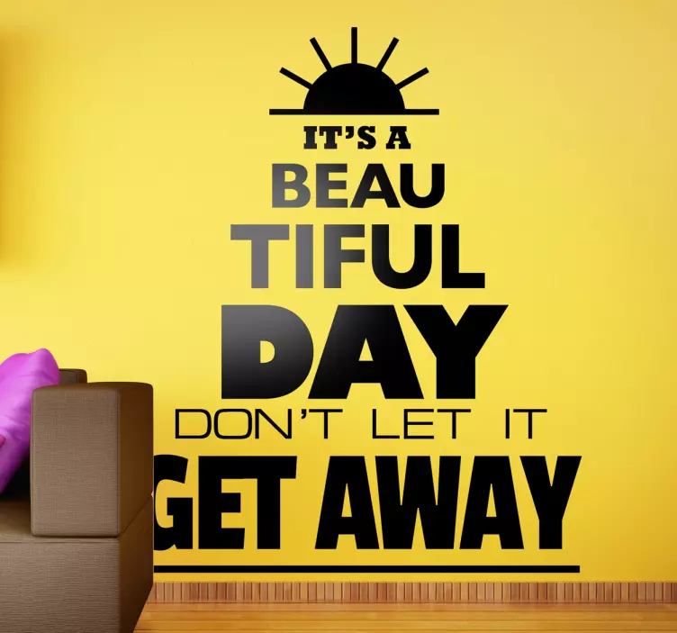 Smuk dag tekst klistermærke - TenStickers