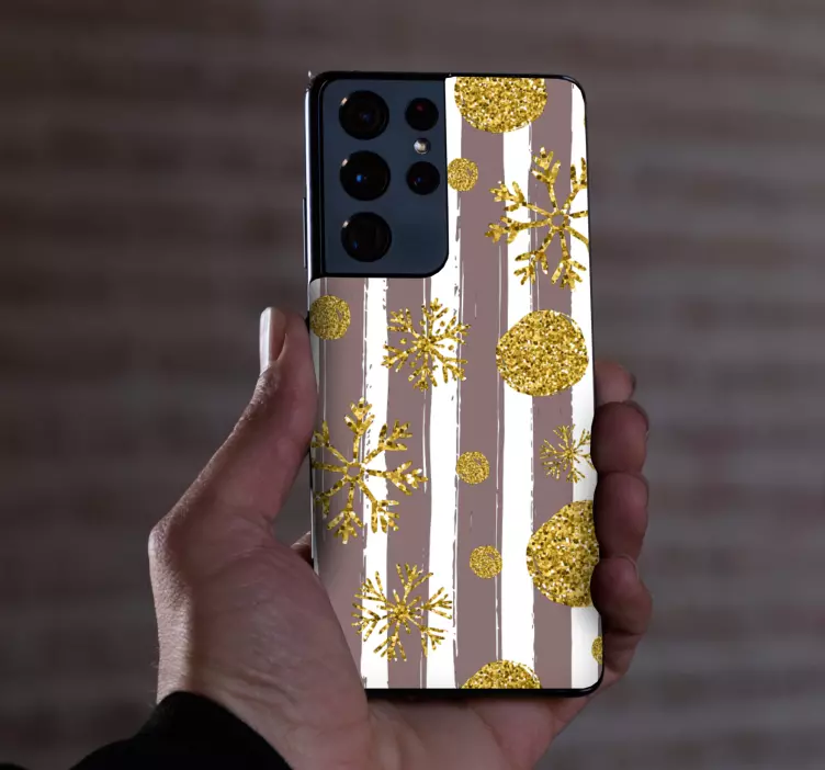 Juleklistermærke med snefnug mønster - TenStickers