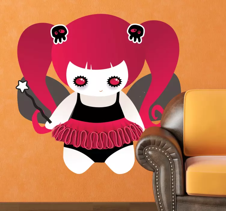 Sød fe-figur klistermærke til børn - TenStickers