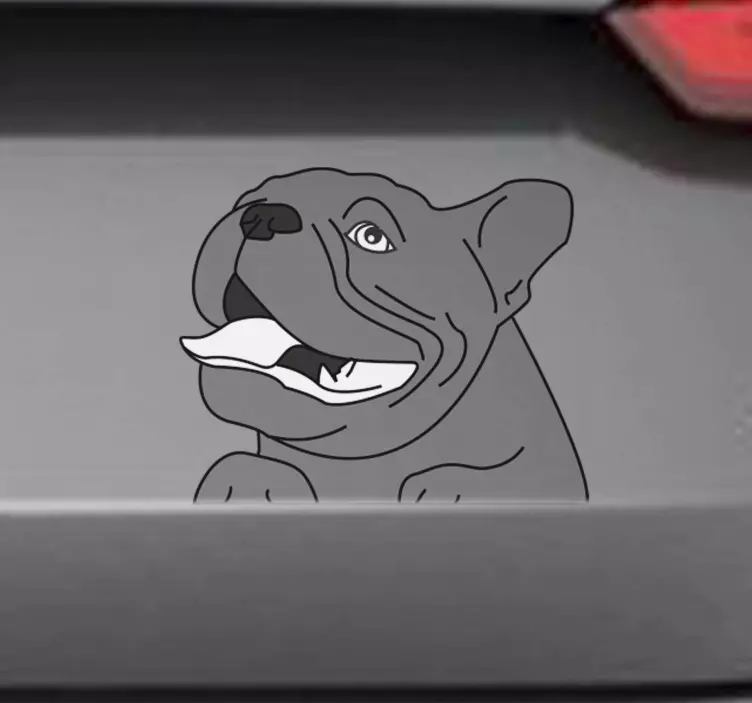 Sød hundevogn-vinyl-klistermærke - TenStickers