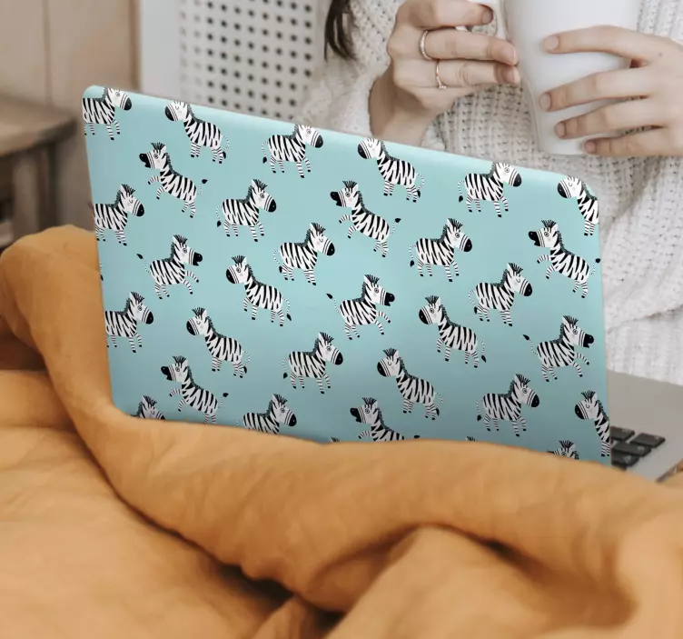 Søde zebraer til børn laptop skind - TenStickers