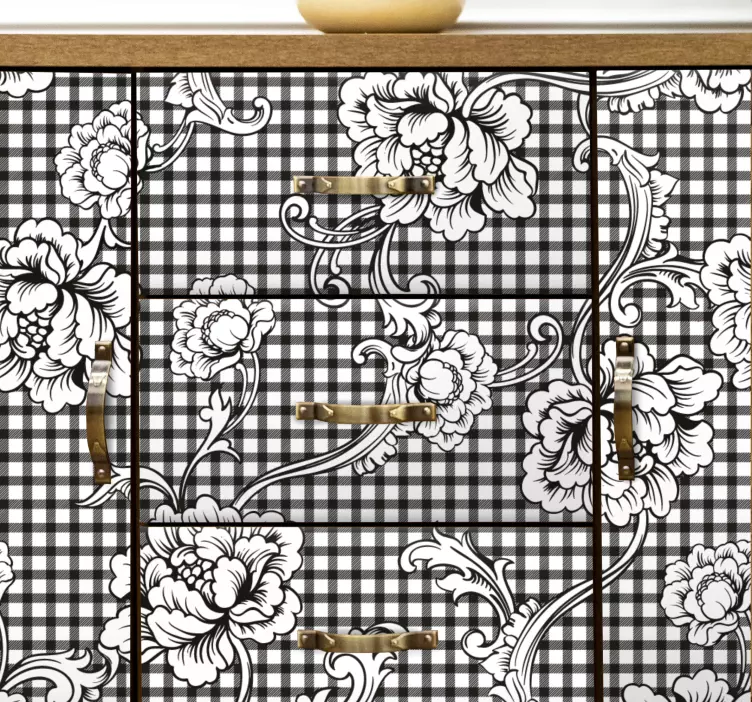 Sofistikeret blomsterarrangement wallsticker dyr - TenStickers