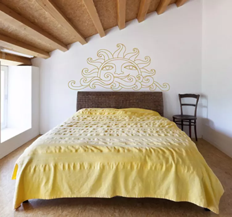 Sol & bølger vægklistermærke - TenStickers