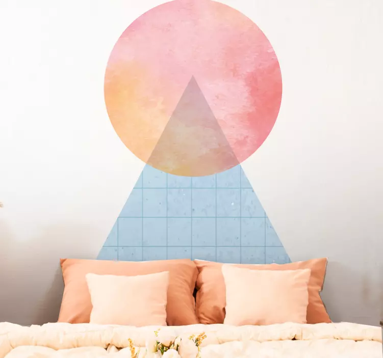 Sol og vægkunst trekant form wallsticker - TenStickers