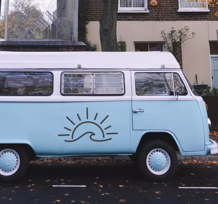 Solbølge klistermærke til campingvogn - TenStickers