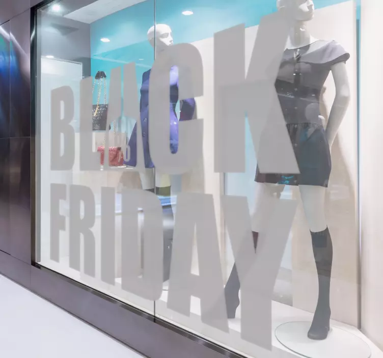 Sort fredag butik vindue salg klistermærke - TenStickers