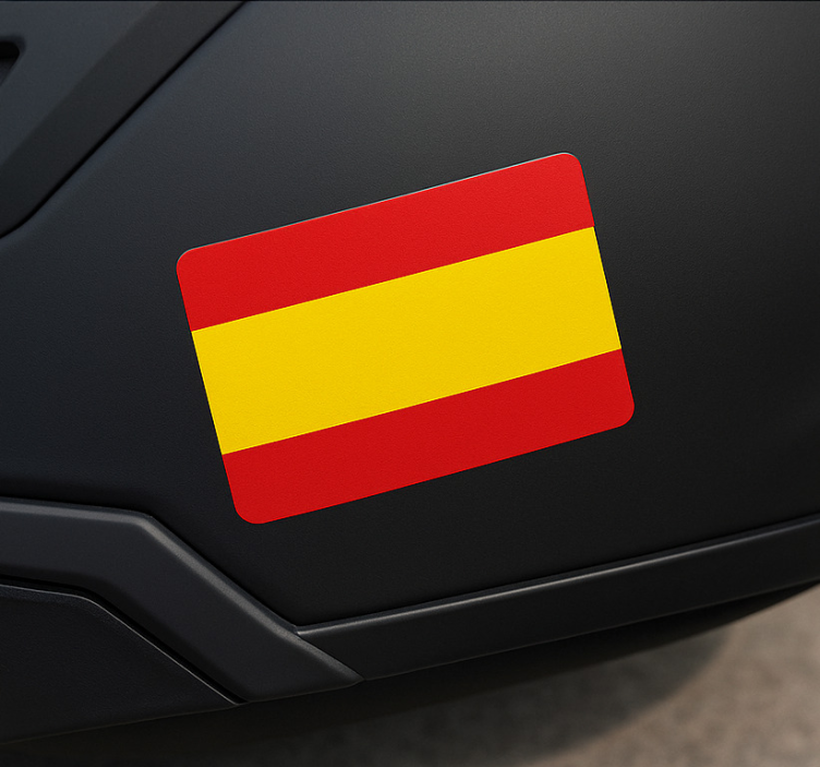 Motorcykelklistermærke spanien flag til hjelm - TenStickers