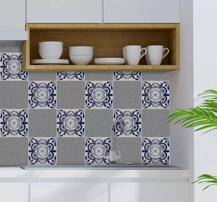 Spansk antik blå klistermærke - TenStickers