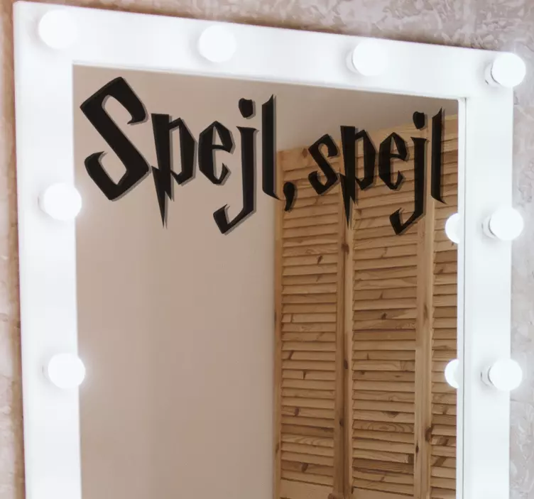 Spejl spejl tekst klistermærke - TenStickers