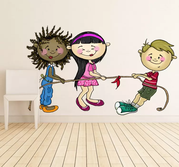 Spiller tovtrækkeri klistermærke til børn - TenStickers