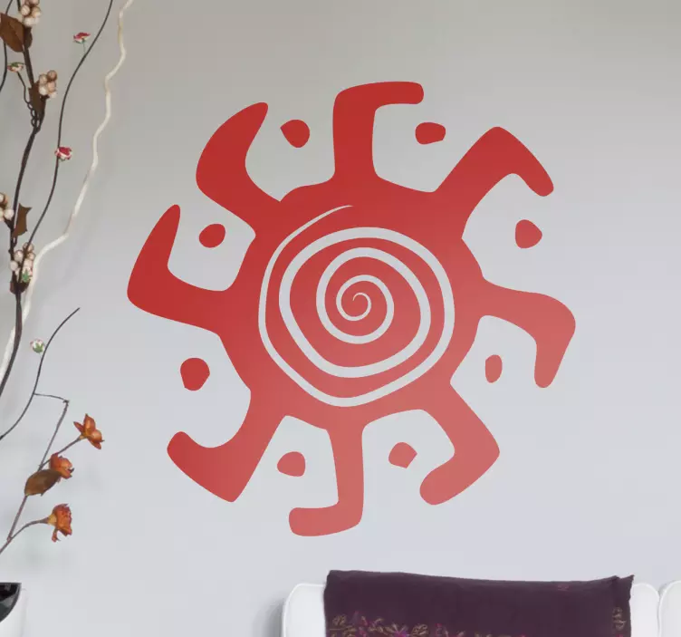 Spiral sol motiv dekoration klistermærker - TenStickers