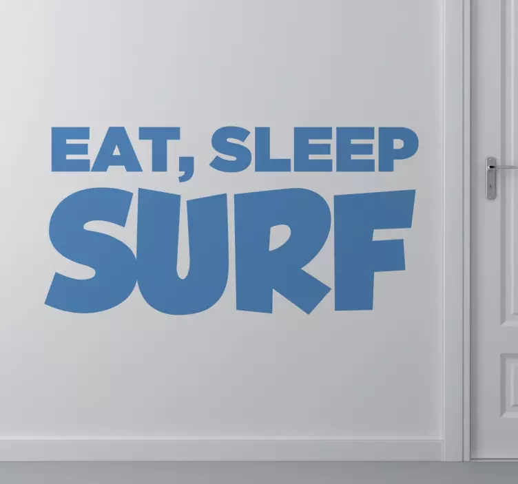 Spis klistermærke med sleep surf - TenStickers