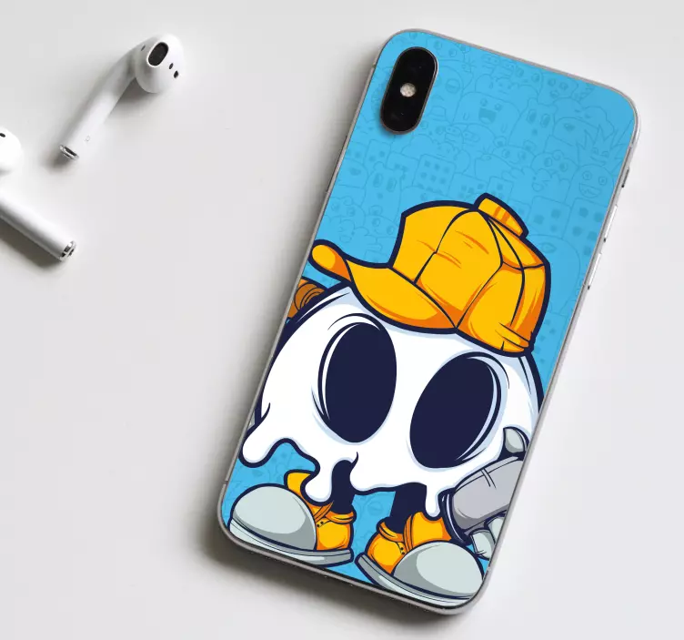 Wallsticker dyr spøgelsesfigur med hat - TenStickers