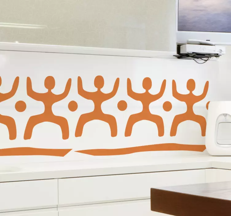 Stammemænd grænse væg klistermærke - TenStickers