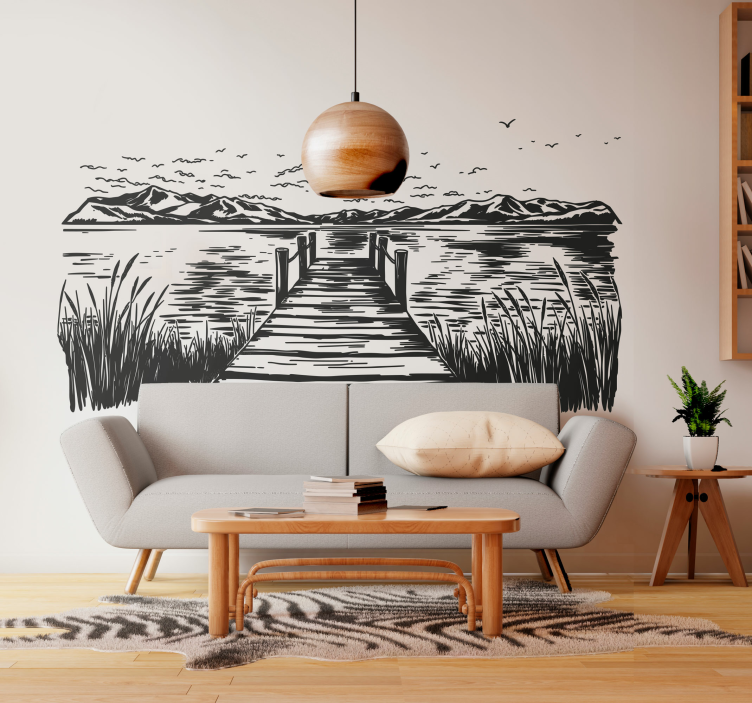Stien til søen wallsticker - TenStickers