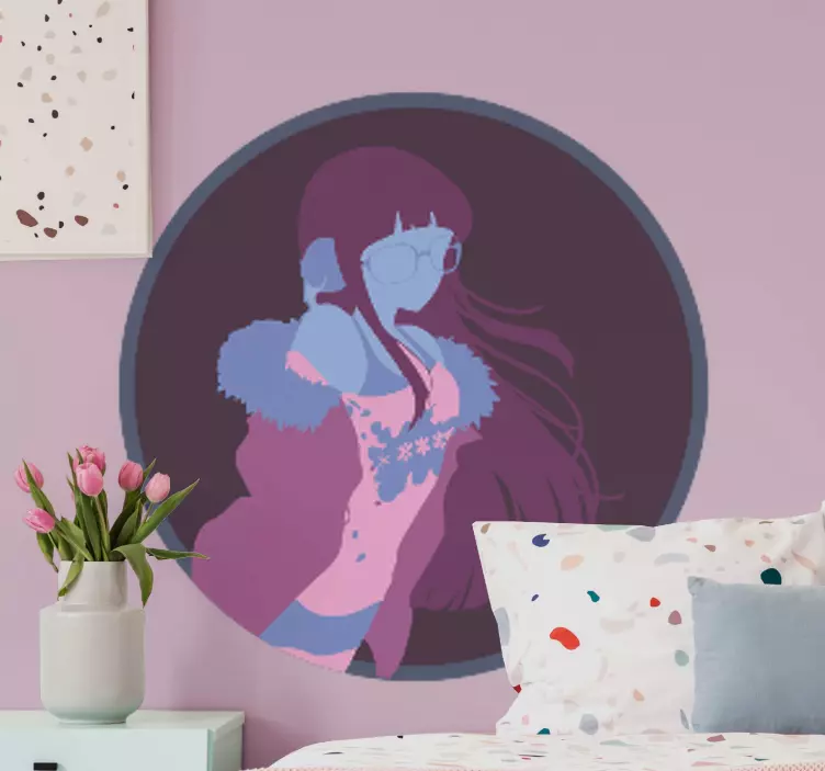 Stilfuldt karakterportræt wallsticker dyr - TenStickers