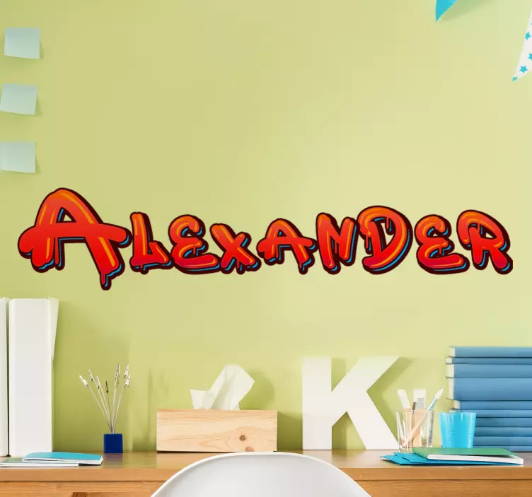 Stilfuldt tilpasset navn tekstklistermærke - TenStickers