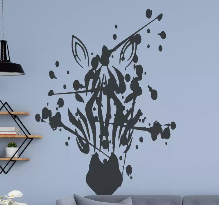 Stiliseret zebrahoved vilda djur klistermärke - TenStickers