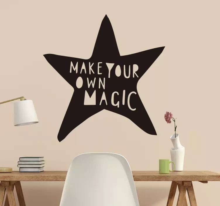 Stjerne make your own magic sticker - TenStickers