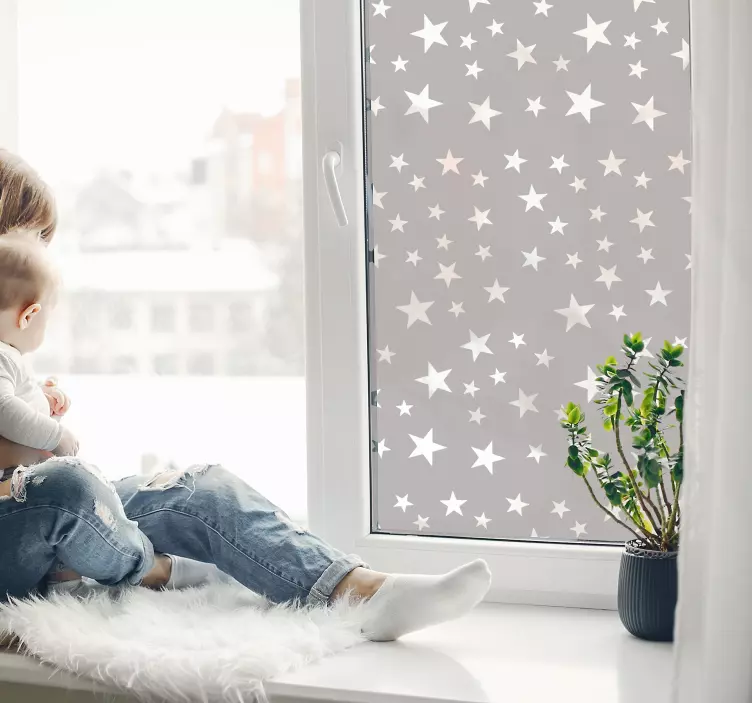 Stjerner form vindue klistermærke - TenStickers