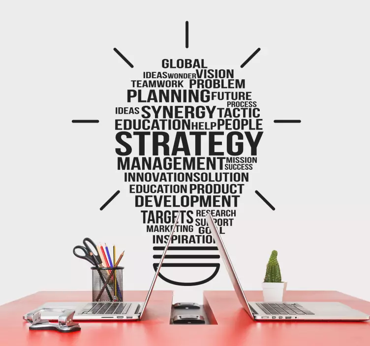 Strategi udvikling inspirerende citat mærkat - TenStickers