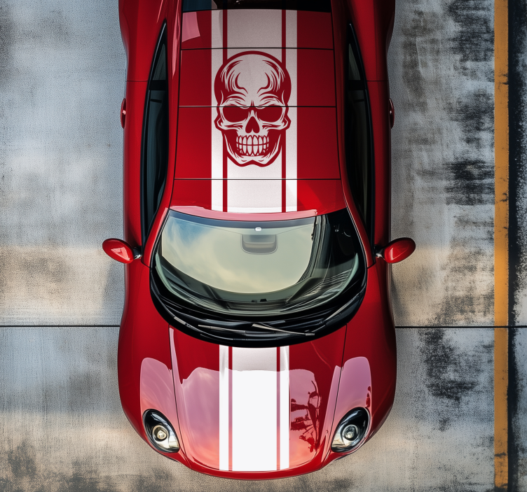 Striber med kranium klistermærke til bil - TenStickers