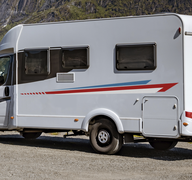 Striber side klistermærke til campingvogn - TenStickers