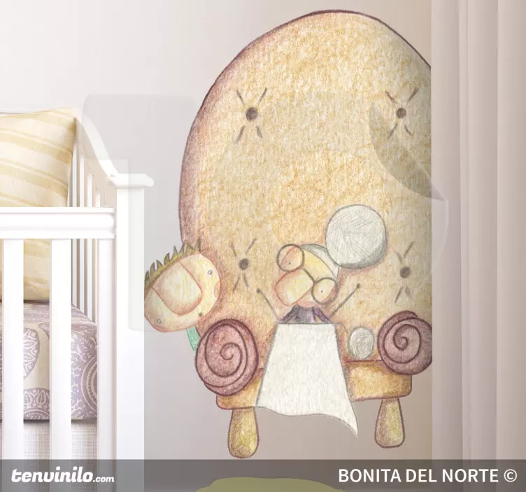 Strikning bedstemor klistermærke - TenStickers