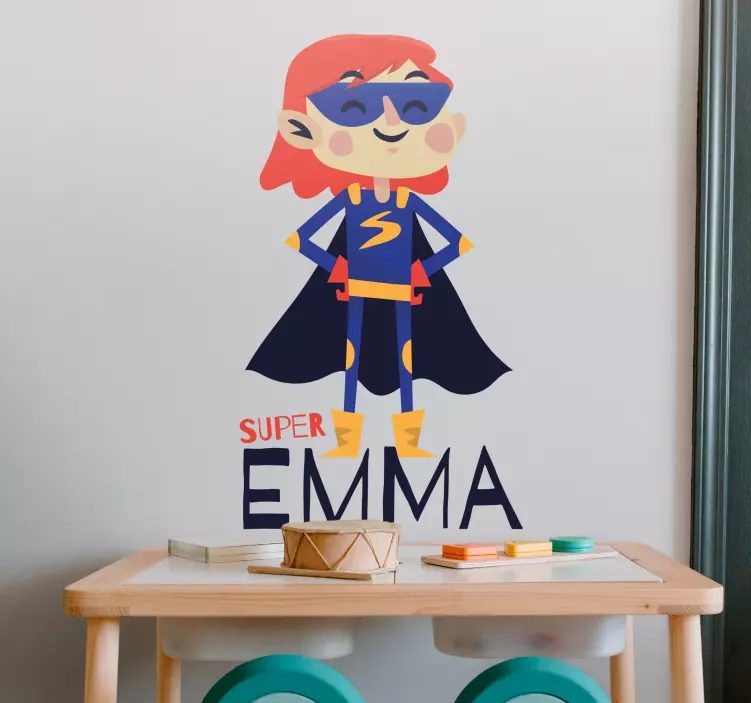 Superheltinde personliggjort wallstickers superhelte - TenStickers