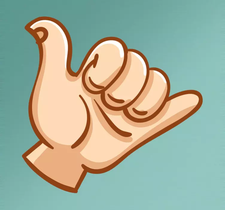 Surfer hånd klistermærke - TenStickers