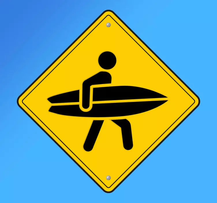 Surfer tegn væg klistermærke - TenStickers