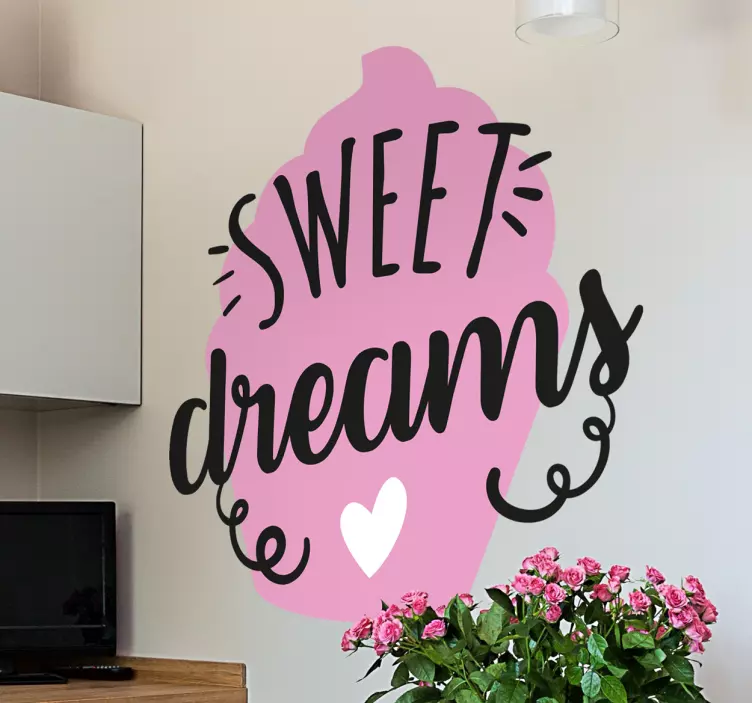 Sweet dreams tekst wallsticker - TenStickers