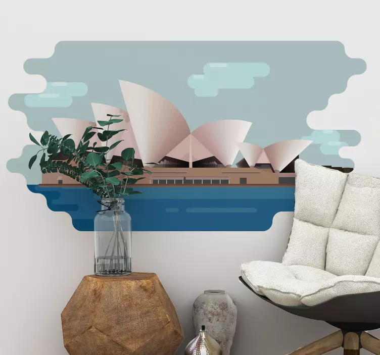 Sydney koncertsal wallsticker dyr - TenStickers
