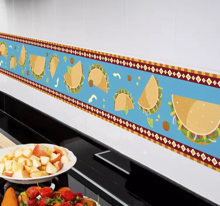 Tacos kunst mad klistermærke - TenStickers