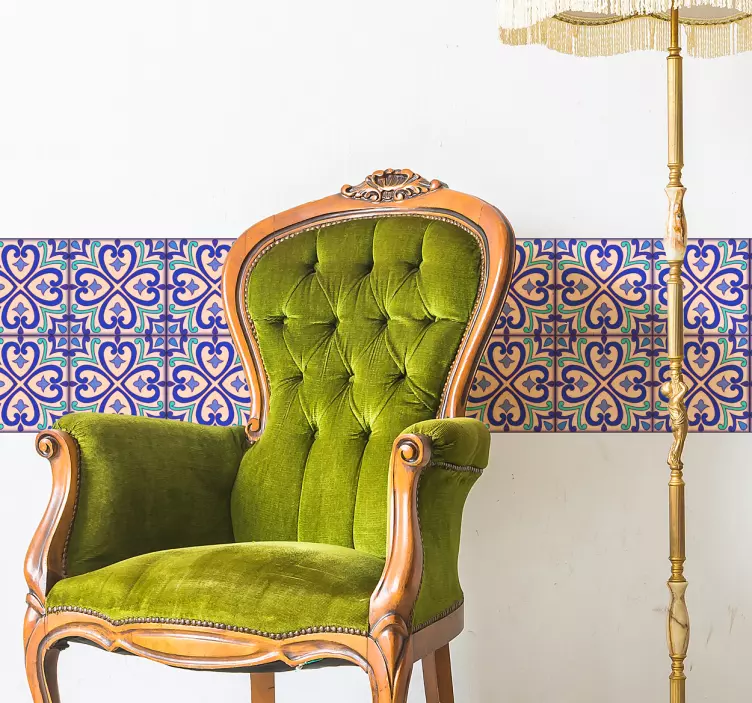 Talavera blomster på væggen - TenStickers