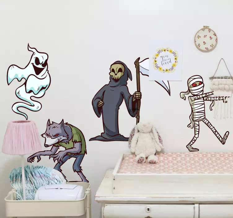 Tegn halloween klistermærke - TenStickers