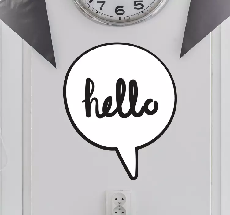 Tegneserie "Hello" sticker - TenStickers