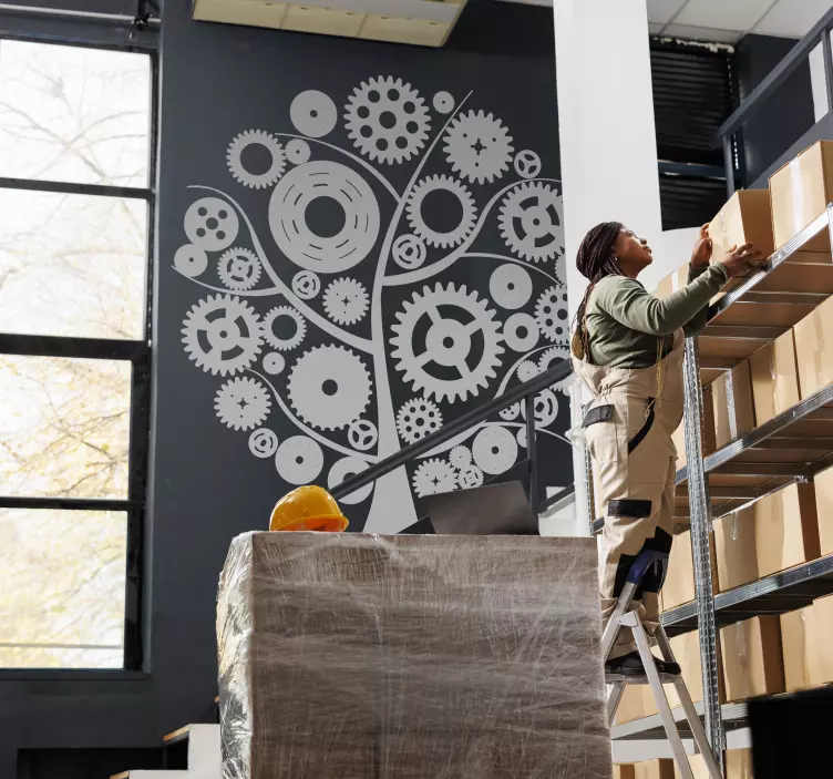 Teknisk træ sticker - TenStickers