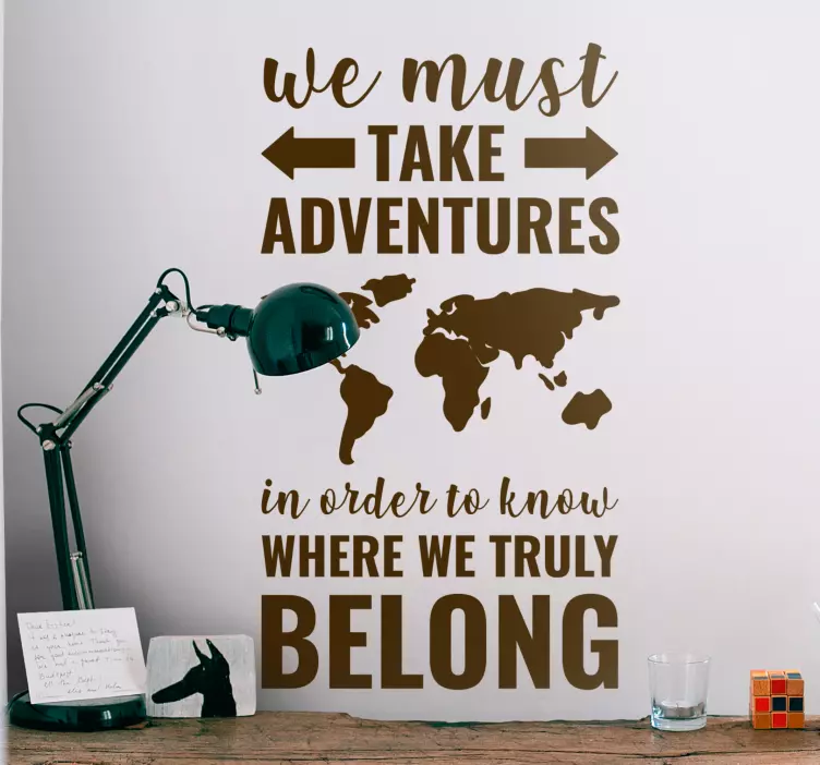 Teksteventyr rejse klistermærker - TenStickers