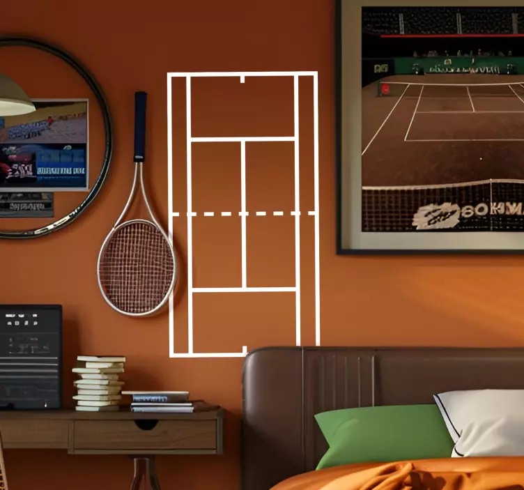 Tennisbane anden sport wallsticker - TenStickers