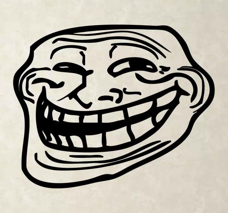 the troll face sticker - TenStickers