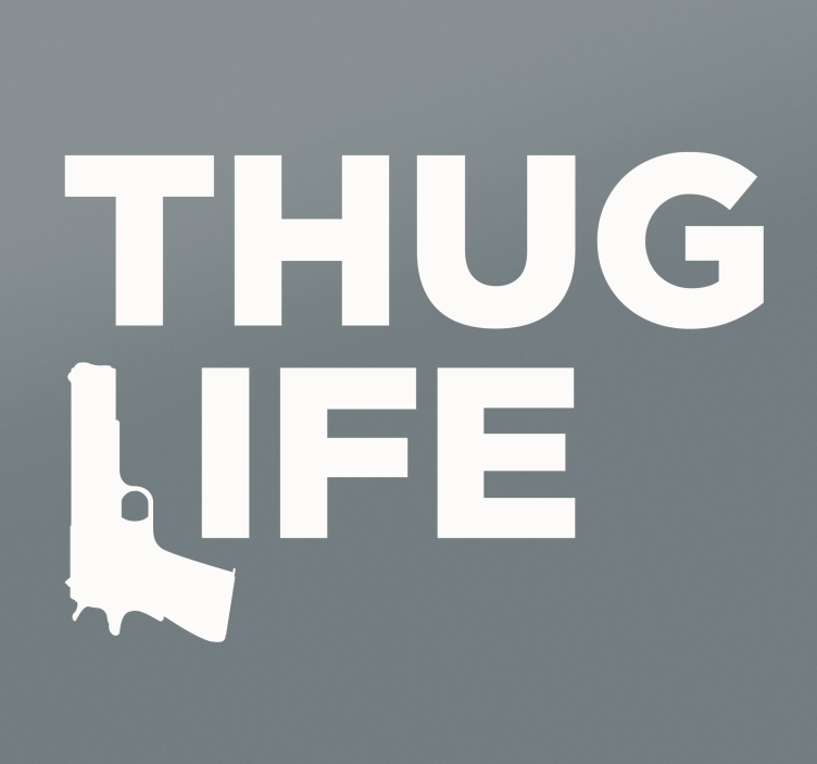 Thug life bil vinyl klistermærke - TenStickers