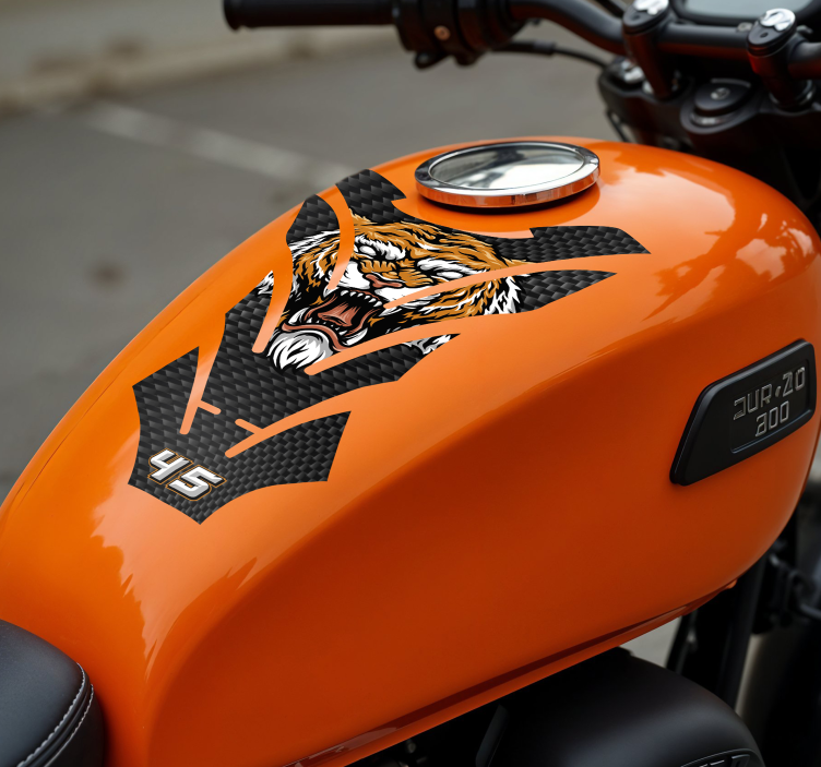 Tiger motorcykelklistermærke - TenStickers