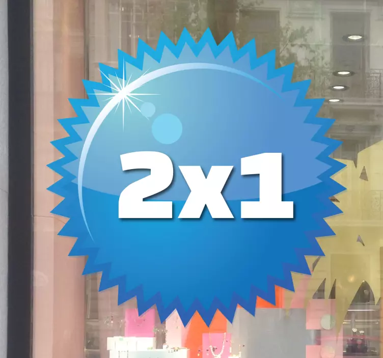 Tilpassbar blå spike promovering vindue klistermærke - TenStickers