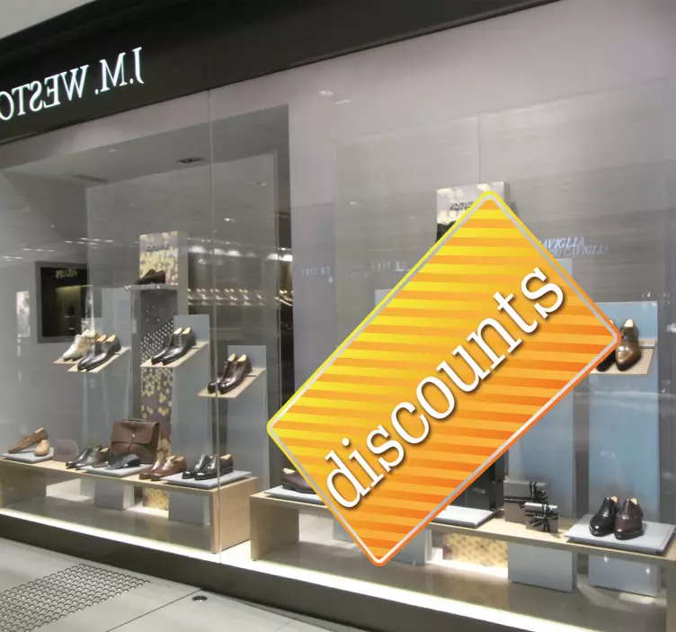 Tilpasselig butik rabat etiket klistermærke - TenStickers