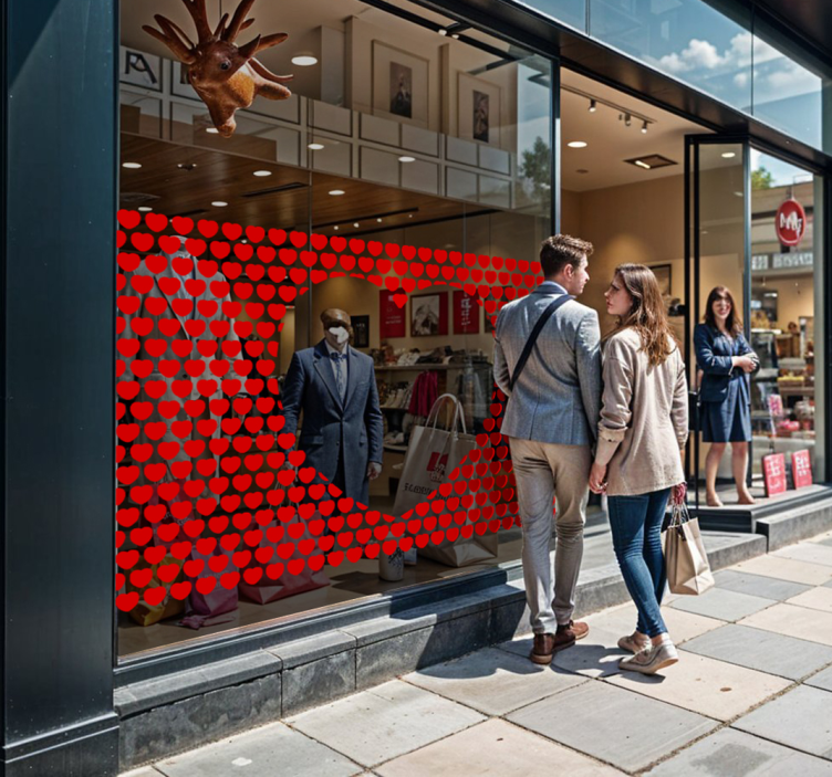 Tilpasselig valentinsdag forretningsmærkat - TenStickers