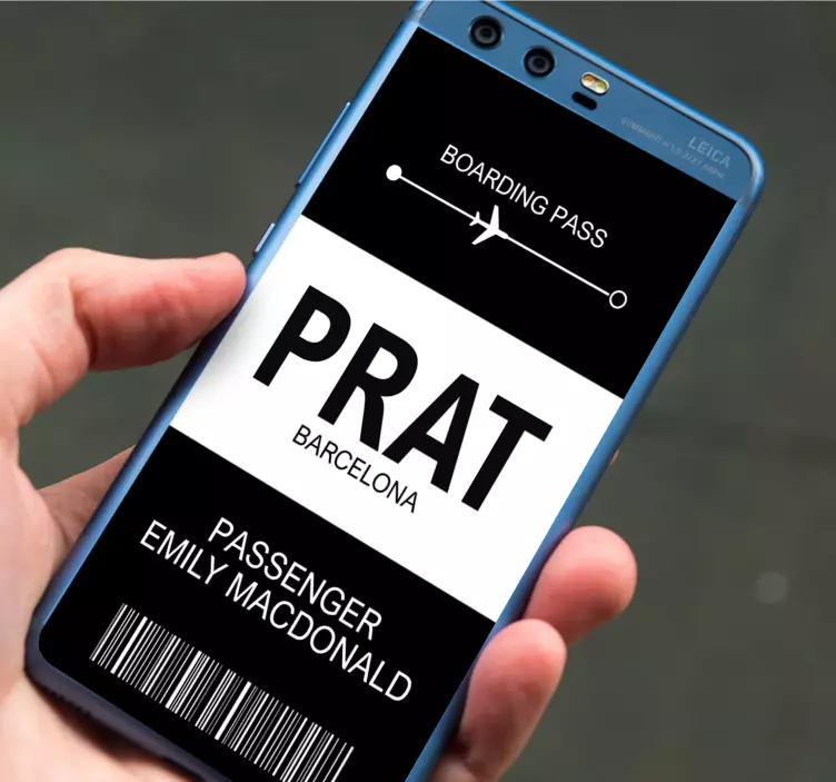 Tilpasses lufthavnsplanbilletmærkat - TenStickers