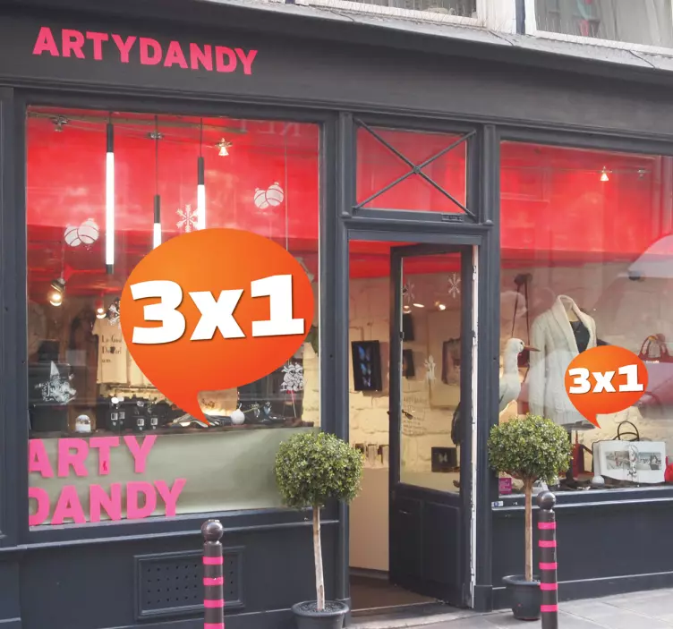 Tilpasses røde taleboble-klistermærke - TenStickers