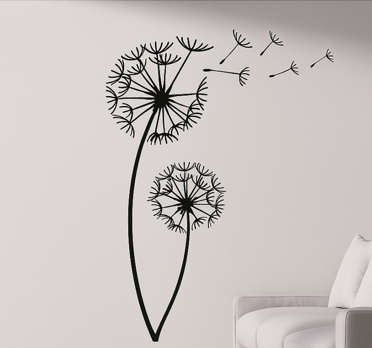 To mælkebøtter stue wallsticker - TenStickers